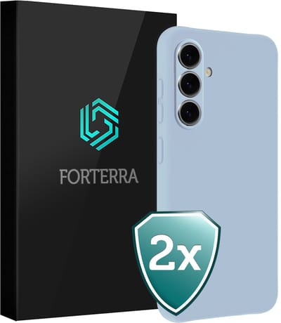 Hoesje 2 Stuks - Geschikt voor Samsung Galaxy A57 - Sterk & Shockproof - Back Cover - Case Siliconen - Telefoon Hoes - Lichtblauw