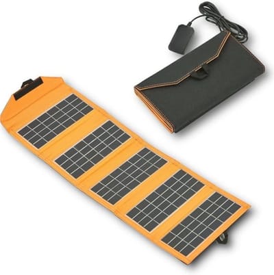MMP® Draagbaar Zonnepaneel - Solar Charger - Opvouwbaar Zonnepaneel - 10w - 56x19x10cm - Oranje