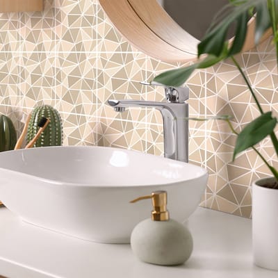 Muurstickers - Zelfklevende tegelmuurstickers voor keuken en badkamer - 9 NOA Terrazzo tegelstickers - 9 stickers 20x20cm