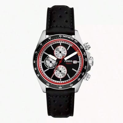 Heren chronograaf horloge, vintage race stijl, met tachymeter bezel en drie sub-wijzerplaten, casual sporthorloge BQ2888 zwart