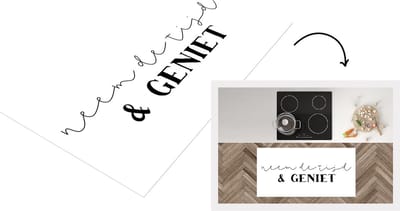 Keukenloper - Loper keuken - Spreuken - Quotes - Neem de tijd en geniet - 120x60 cm - Keukenloper vinyl