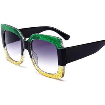 Grote Frame Vierkante Zonnebril Dames Grote Frame Kleurrijke Zonnebril Stijlvolle Gradient Zonnebril Straatstijl Zonneklep Oogbescherming UV400 Bescherming Other