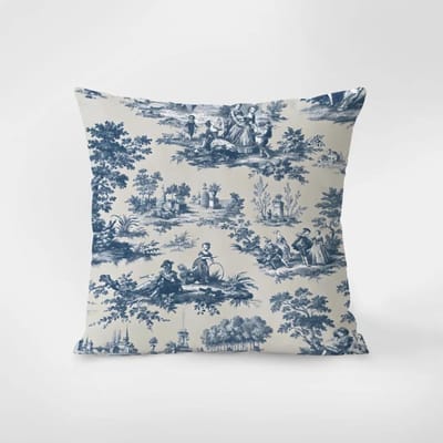 Blauw Vintage Bloemen Kussensloop Slaapzaal Decoratie Kantoor Woonkamer Bank Huis Kussensloop40x40cm 50x50 45x45 50x50cm