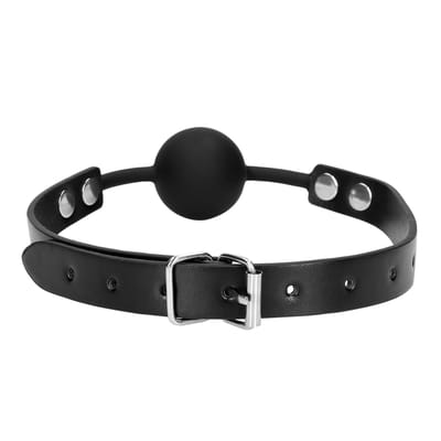 Ouch! Siliconen Ball Gag Mond Knevel met Verstelbare Riem – Zwart