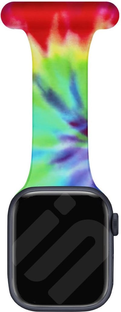 Siliconen Smartwatch bandje - Geschikt voor Apple Watch 1/2/3/4/5/6/7/8/9/10/11/SE/SE2/SE3 verpleegkundige band - kleurrijk - Strap-it Horlogeband / Polsband / Armband - maat: 38 / 40 / 41 / 42mm