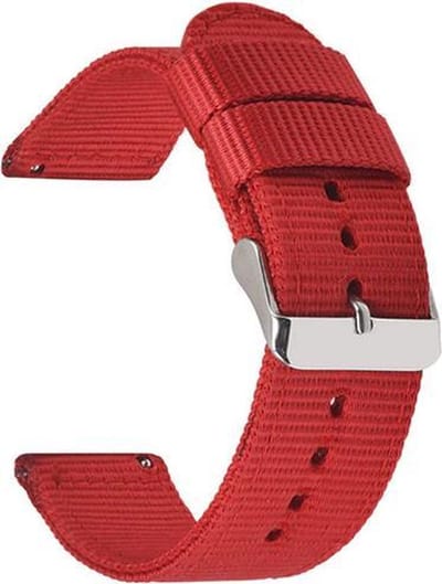 Fungus - Smartwatch bandje - Geschikt voor Samsung Galaxy Watch 3 45mm, Gear S3, Huawei Watch GT 2 46mm, Garmin Vivoactive 4, 22mm horlogebandje - Stof - Rood