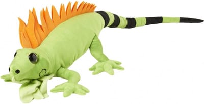 Nature Planet Pluche XL knuffel Leguaan - groen - 110 cm - grote knuffeldieren - reptielen