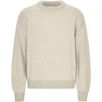 Trui met oversized ronde hals Colorful Standard Ivory White