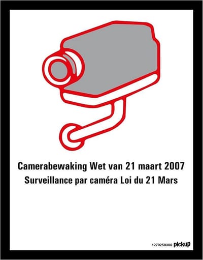 Pickup bord 20x25 cm - Camerabewaking Surveillance
