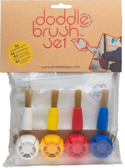 Doddlebags DoddleBrush - Verfkwasten Set - Herbruikbare knijpzakjes - Kinderkunst - Creatief - Kinderactiviteit