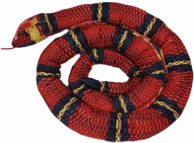 Pia Soft Toys Knuffeldier Slang - zachte pluche stof - rood - kwaliteit knuffels - 200 cm