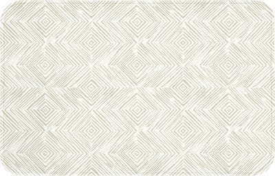 Badmat 80x50 cm - Antislip - Abstract - Ruiten - Beige - Badmatten voor badkamer - Badkamermat - Douchemat - Badkamer mat