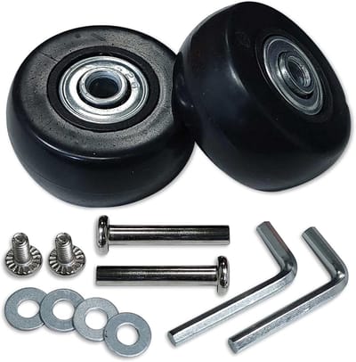 Vervangwielen voor Koffers - Reparatieset voor Bagage met 40mm x 18mm x 6mm Wielen, Duurzaam en Betrouwbaar