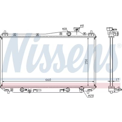 Radiator, motorkoeling NISSENS 68115