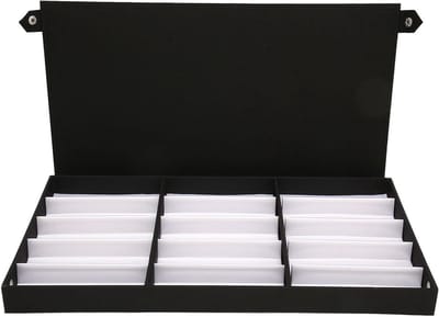 Organizer voor zonnebrillen, horloges en sieraden - Brillenopberger met 15 roosters - Opbergdoos voor brillen