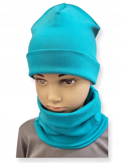 Dartomik - Baby Combi - Dubbele Muts - Sjaal Set - Maat 40-44 - Marine
