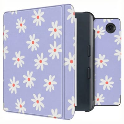 imoshion Design Slim Hard Case Sleepcover met stand voor de Kobo Libra Colour - Flowers Distance