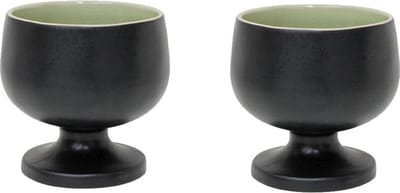 Costa Nova Riviera servies kom op voet Vert Frais lichtgroen 12 cm - set van 2