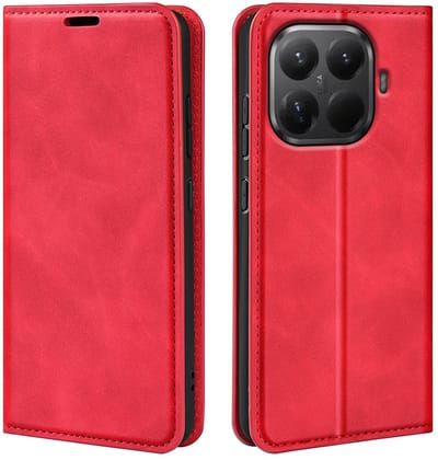MobyDefend Hoesje - Geschikt voor Xiaomi 17T - Luxe Wallet Bookcase (Magnetische Sluiting) - Rood