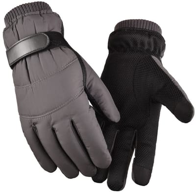 Handschoenen - Handschoenen winter - Touchscreen Handschoenen - Fiets handschoenen - Antislip - Winddicht - Verdikking -Blijf warm - Waterdicht - Geschikt voor bergbeklimmen - Buitensporten - Fietsen - Winter - Grijs