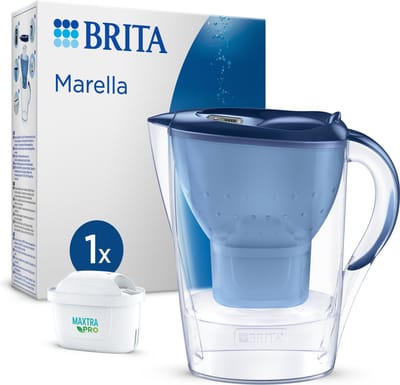 BRITA waterfilterkan - Marella Blauw - Inhoud 2,4L waarvan 1,4L gefilterd water - 1 Maxtra Pro All-In-1 filterpatroon inbegrepen