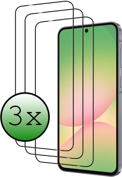 Screenprotector - 3 Stuks Geschikt voor Samsung Galaxy A56 - Full Cover - Beschermglas - Gehard Glas - Tempered Glass - Screen Protector