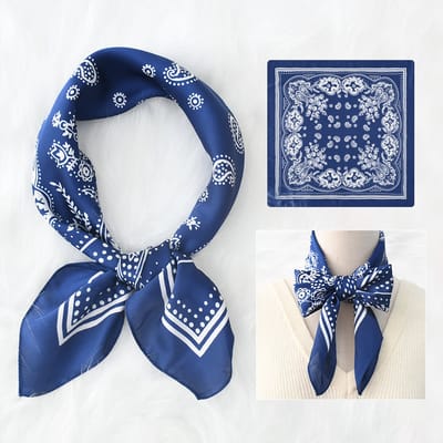 Dames Sjaal - Sjaals - Stola - Vierkante doek - Elegant Stijlvol Dames haar sjaal - Satijn zijde - Hals sjaaltje - Sjaaltje Satijn - Neksjaaltje - Omslagdoek Modesjaals - Neksjaal - Dames Halsdoek -Dame -09，70*70CM