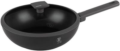 Wokpan met deksel en afneembare handgreep, 28 cm