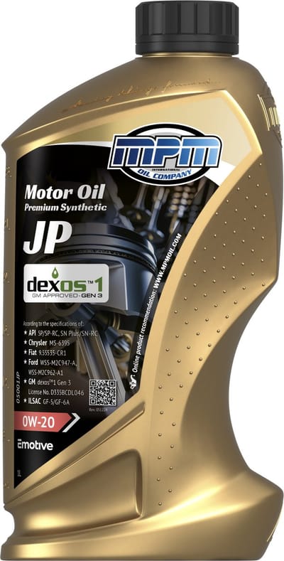 MPM Motorolie 0w20 RC - 1 liter
