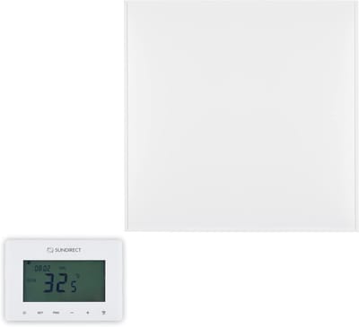 Infrarood Paneel - Verwarmingselement - Ruimte Verwarmen - Met Thermostaat - 60 x 60 cm - Wit