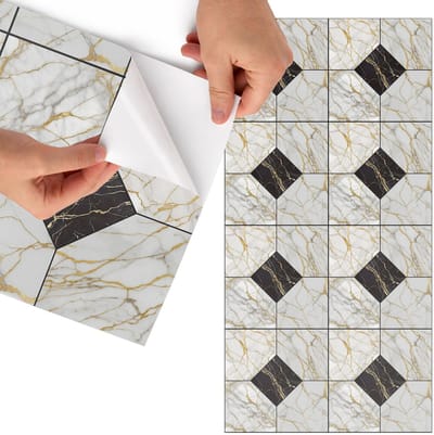 Tulup Meubelfolie - Luxueus marmer Meubel Wrap Folie - 75x150 cm - Wit Meubelfolie - Plakfolie Meubels - Modern Meubelfolie - Decoratiefolie Zelfklevend - Slaapkamer decoratie - Achtergronden en patronen