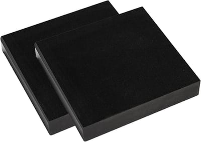 Trillingsdempers Rubber - Schokabsorberende Blokken - Apparaten Stabiliseren - Duurzaam Materiaal - 120x120mm - Zwart