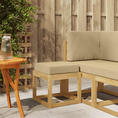 vidaXL - Buitenstoel - Bank - Massief - Acacia - Hout - Wit