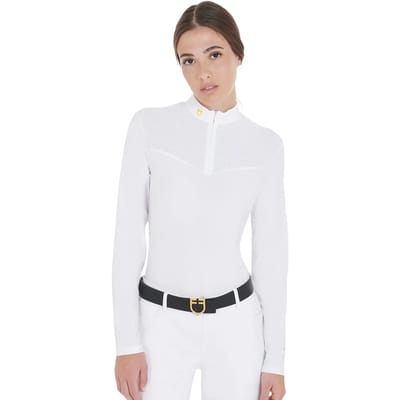 Wedstrijdrij polo met lange mouwen voor dames Equestro