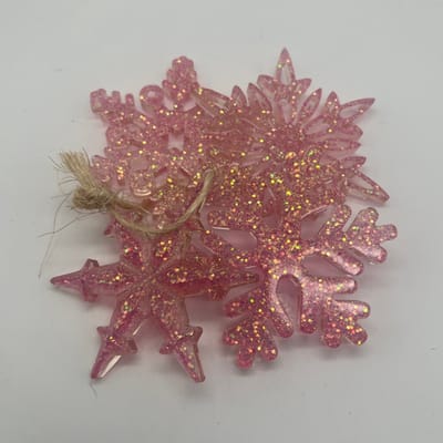 Kersthangers - Kersthanger set van 4 - galaxy roze