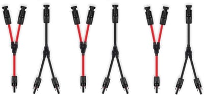 6 mm² Solarkabel Y Splitter 10AWG Zonnepaneel Y Stekker 1Y2 3 Paar voor Zonneenergiesysteem