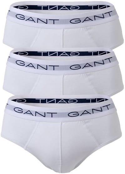 Gant Ondermode Uni Color Brief 3Pack Wit / male