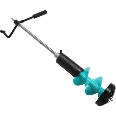 IJsboor voor Vissen Elektrisch Nylon Snoerloos met Positioneringsboor 50cm Armsteun Verlengstang voor black