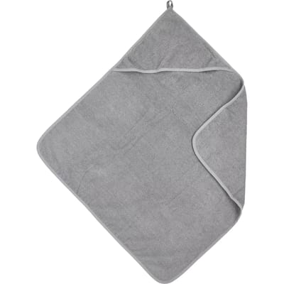 Meyco Baby Uni badcape - badstof - grey - 75x75cm