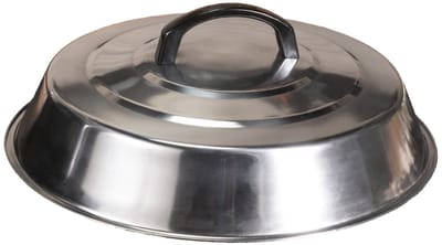 longziming -Pannendeksel - Grill Smeltkap - BBQ Deksel - Grill Accessoire - Stoompan met hoge deksel - Stoomfunctie - RVS - Efficiënt & Veelzijdig Gebruik - 1 Stuk