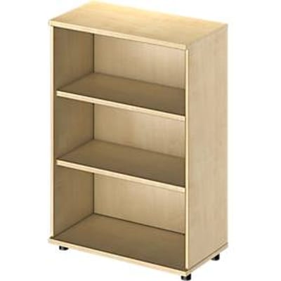 Schäfer Shop Genius Open kast TETRIS WOOD - B 800 x D 421 x H 1160 mm - 3 OH - met glijders - ahorn decor