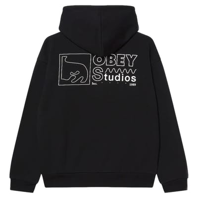 fenol Obey nico extra zware fleece - zwart
