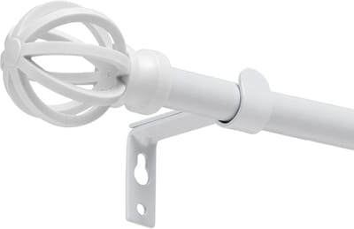 Gordijnroede - RVS Roede - Raamdecoratie Ophangen - Verstelbaar - 76-140 cm - Wit