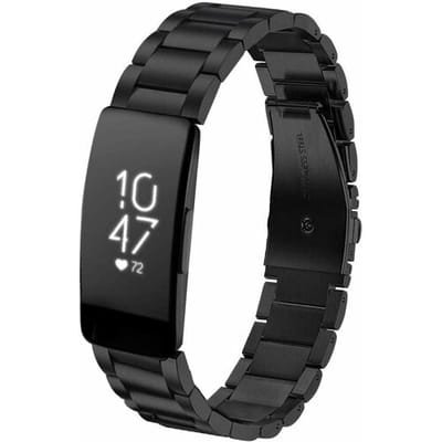 ShieldCase Fitbit Inspire stalen bandje (zwart)