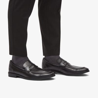 Brandon Stap Zwarte Leren Schoenen