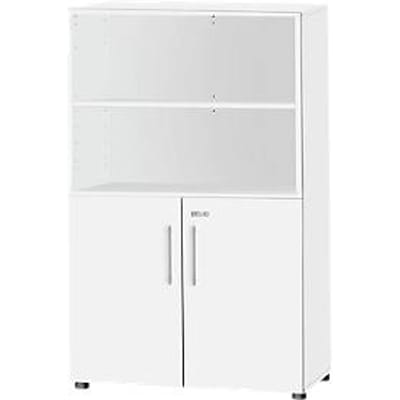 Schäfer Shop  Select Combikast Start Off, 4 ordnerhoogten, afsluitbaar, B 800 x D 420 x H 1470 mm, hout, wit/wit
