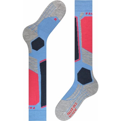 FALKE SK2 warm dik wol functioneel materiaal skisokken dames blauw - maat 39-40