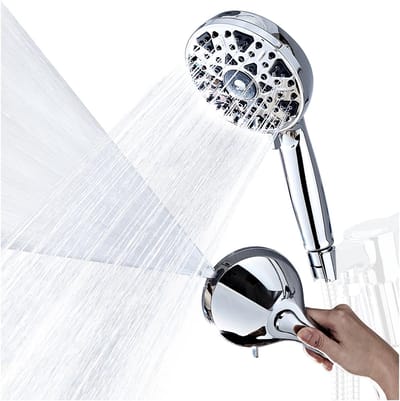 Dailygoods- Handdouche 7 spuitstanden - Hoge druk - Wandmontage - Duurzaam ABS - Gepolijst chroom - Geschikt voor bad en huisdieren - Douchekop
