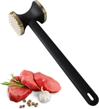 Bovista Vleeshamer - Vleesvermalser - Vleespletter - Vleesklopper - Kip - Rund - Varken - Bbq Accesoires - Meat Hammer - Goud