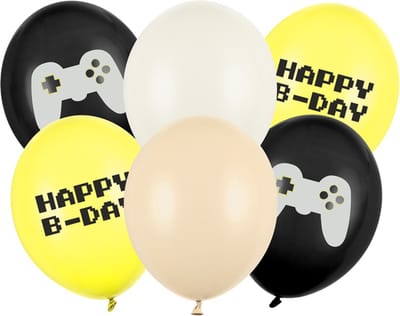 'Happy Bday' Gamer - 6 stuks